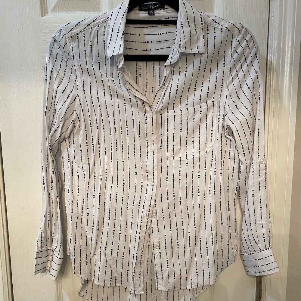 Velvet Heart Button-Up Blouse